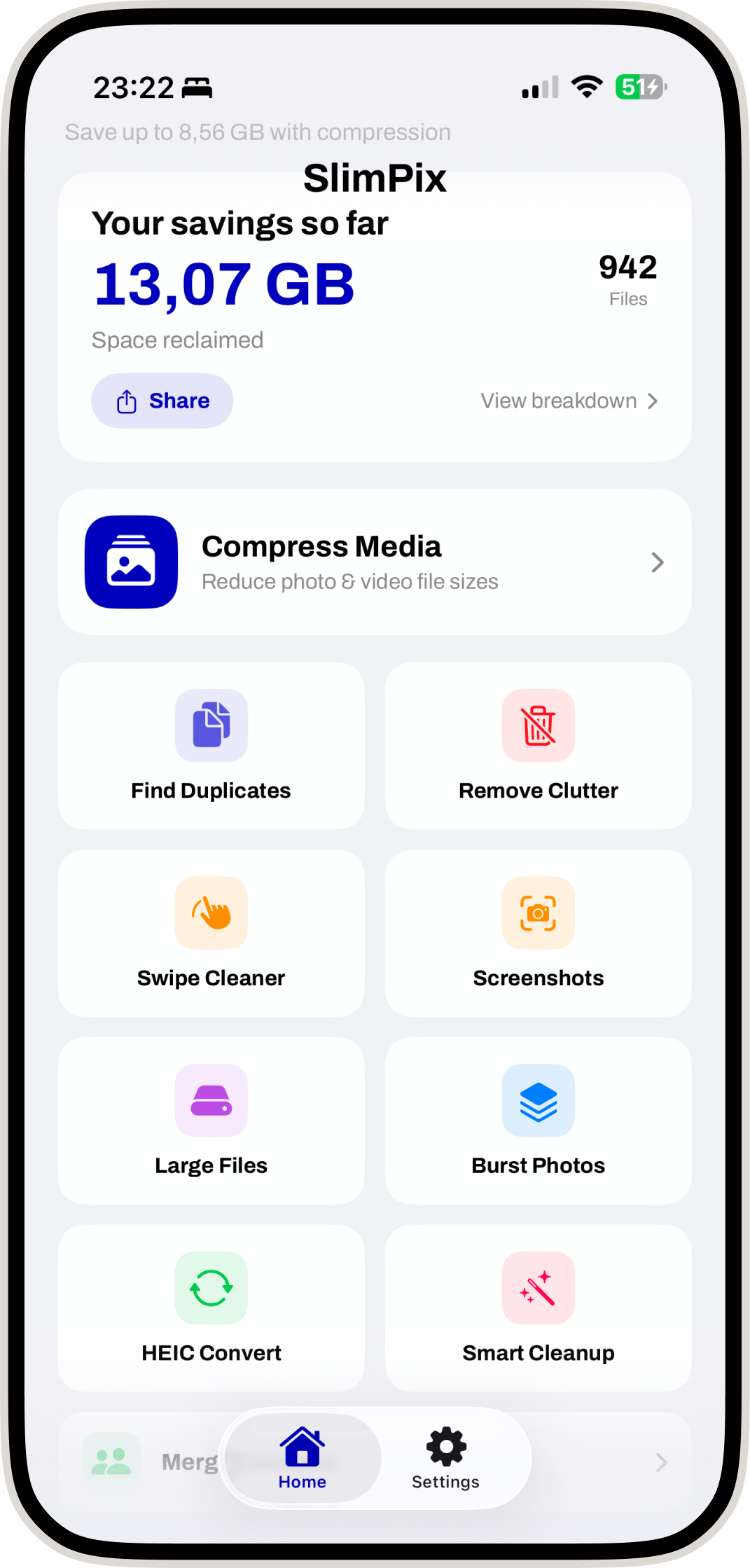SlimPix iOS app screenshot